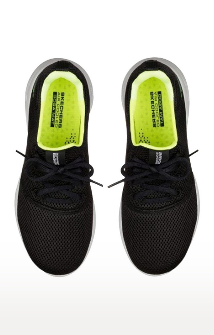 Skechers mens GO RUN 600 DEFIANCE BLACK LIME Running Shoes 55076 BKLM