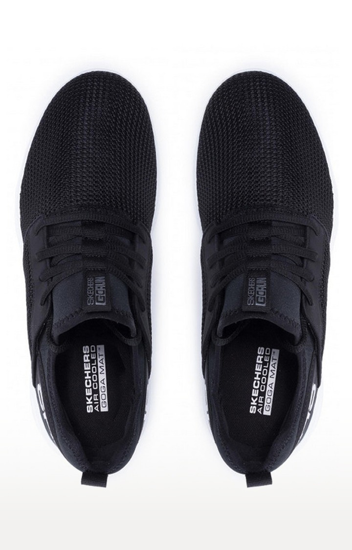 Skechers Men's Go Run Fast-Valor Black/White Shoes- (55103-BKW)