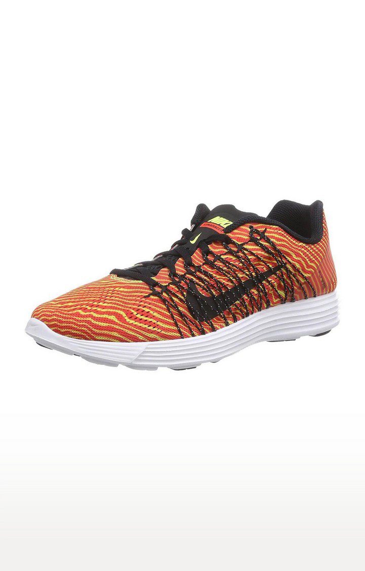 Men's Orange & Yellow Synthetic Running Shoes