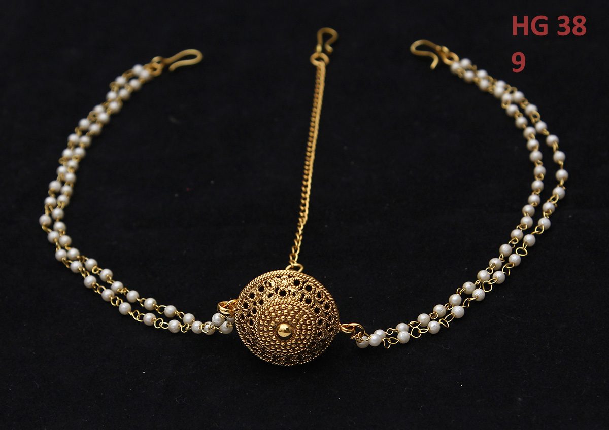 Dazzling Rajasthani Borla Maatha Patti Gold Plated Pearl Embellished Rich Designer Wedding Jewellery For Women Girls Ladies