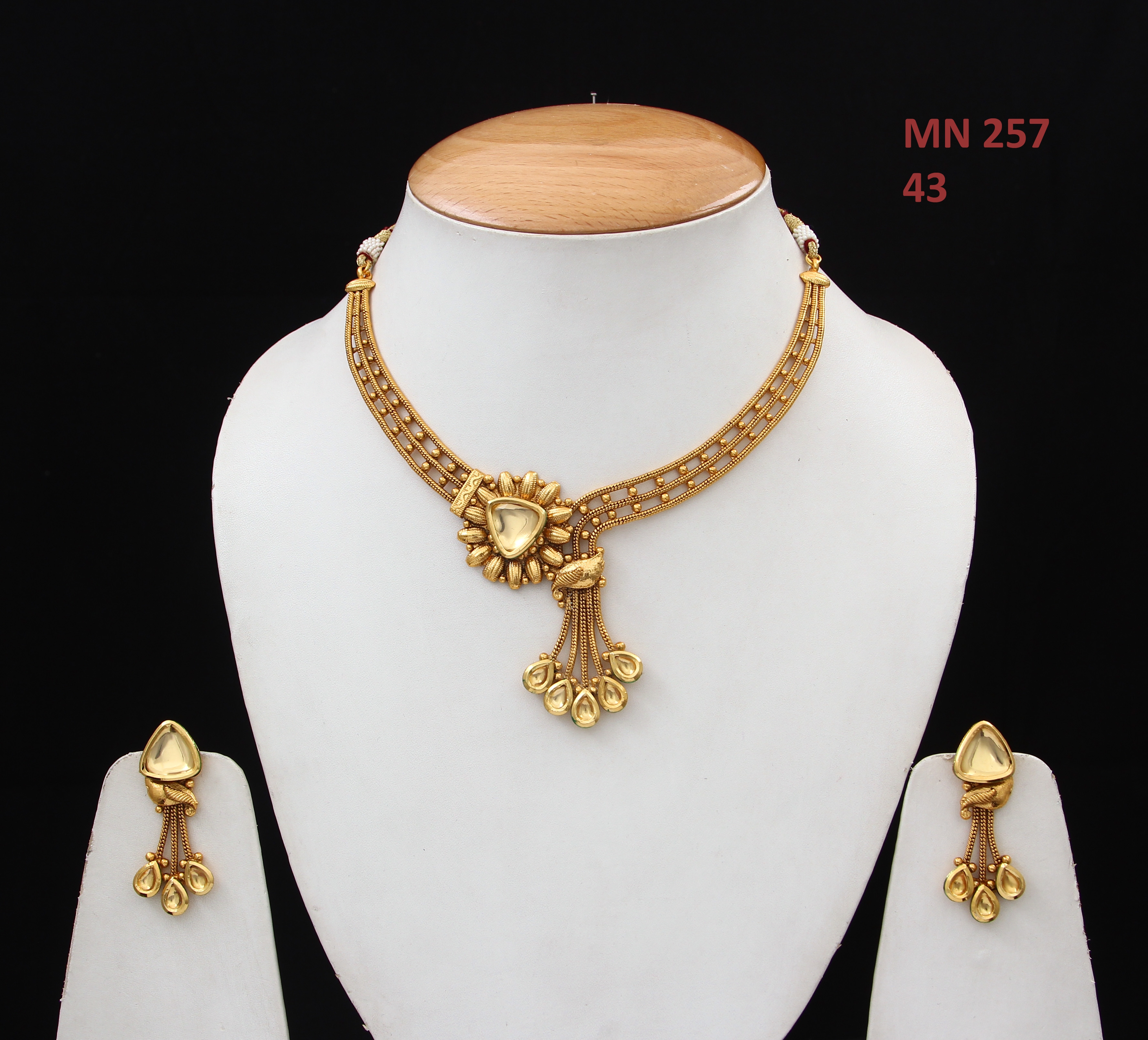 Premium Quality 1 gram Gold Jewellery- Haaram with Earrings set!! – Royskart