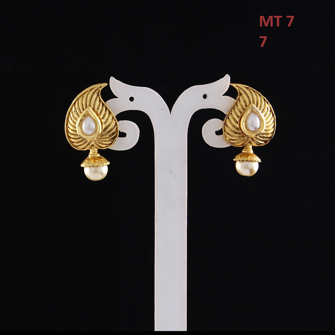 55Carat | Pretty Jhumki Earrings Gold Plated Crystal, Cz, Pearl Crystal, Cz, Pearl For Women Girls Ladies 0