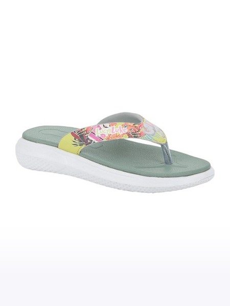 Unisex Lucy & Luke PU Green Slippers