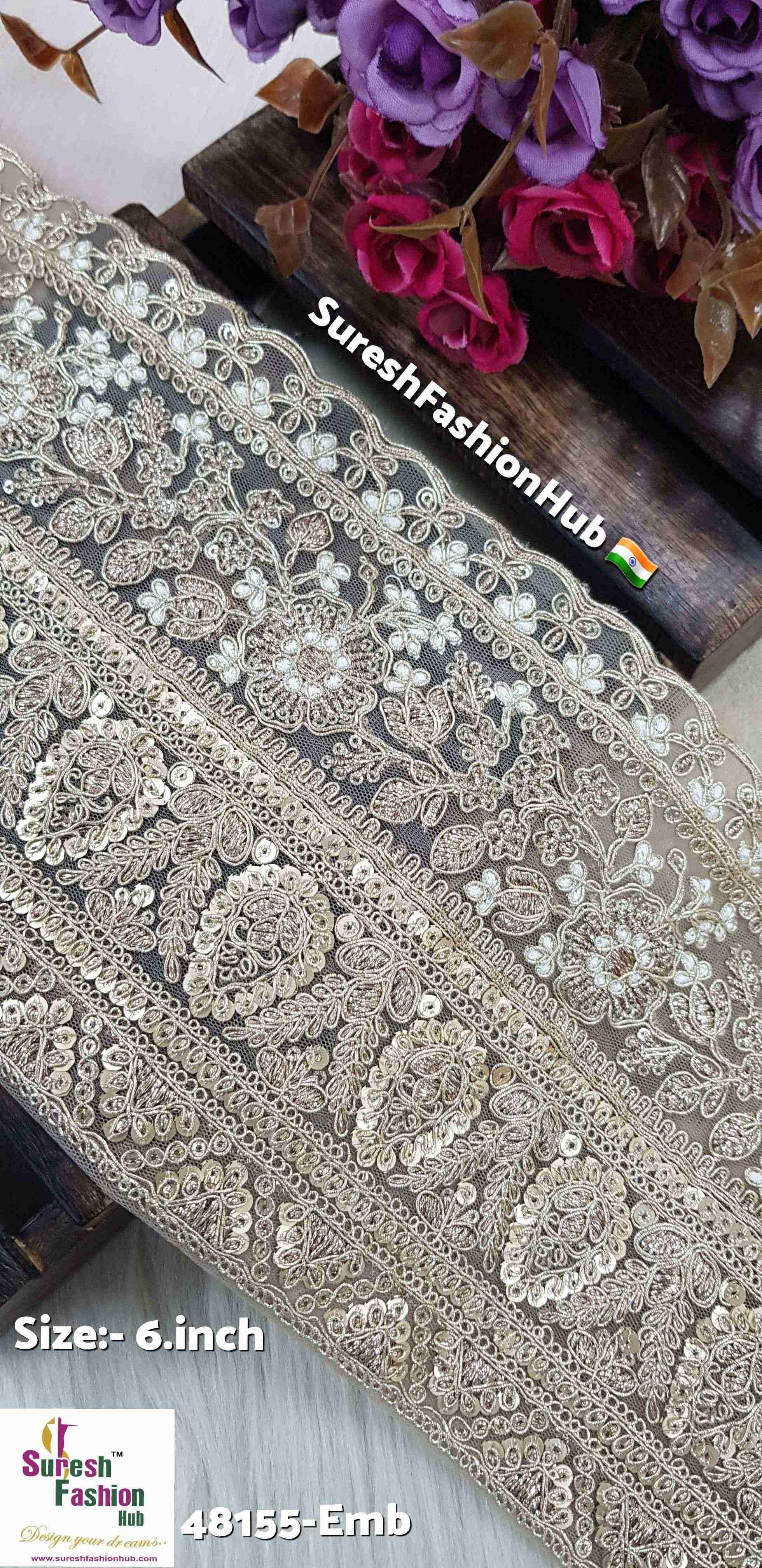 Floral & Geometric Scalloped Lace