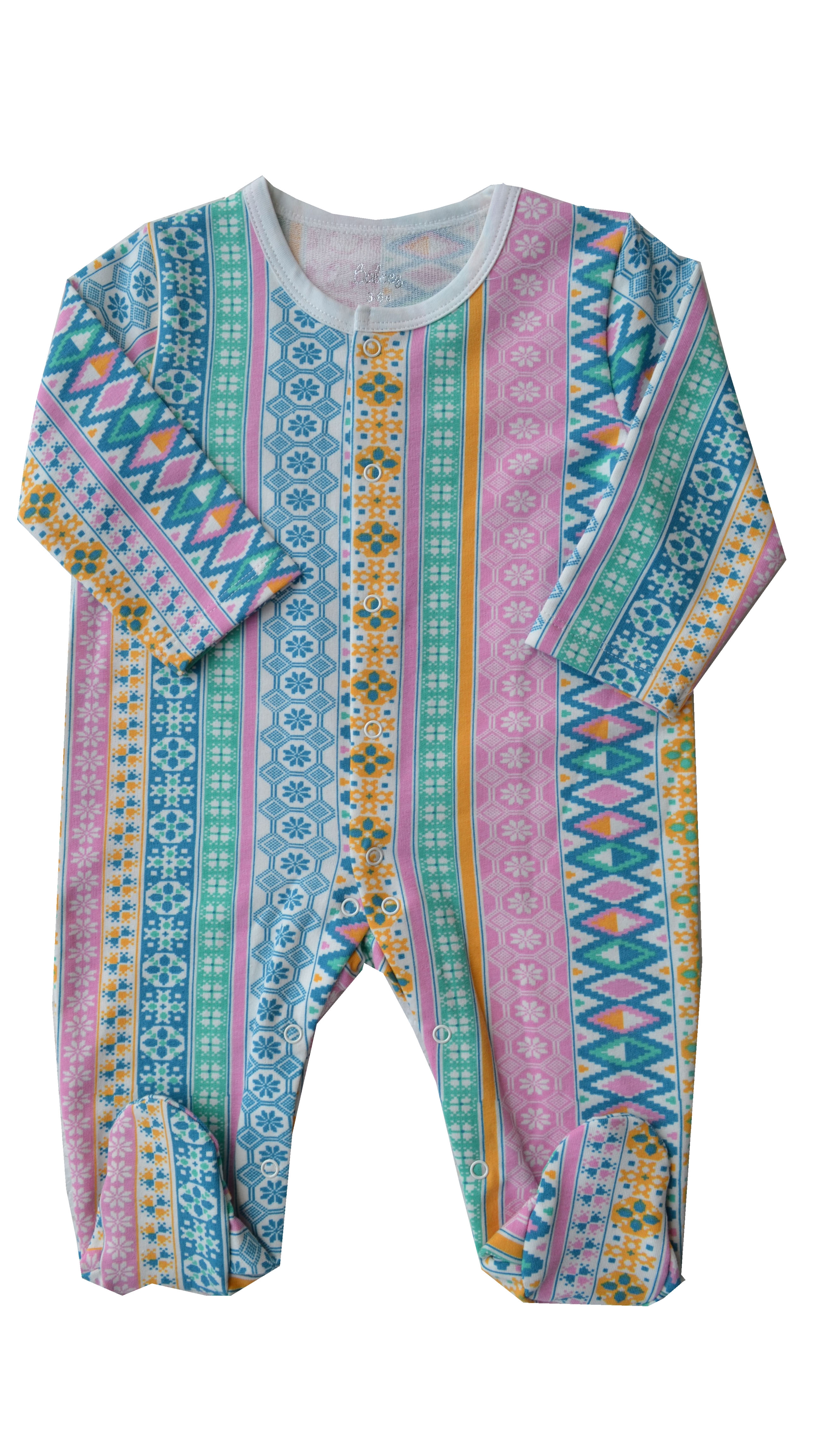 Pink Allover Print Sleeper/Full Romper with Feet (French Terry)