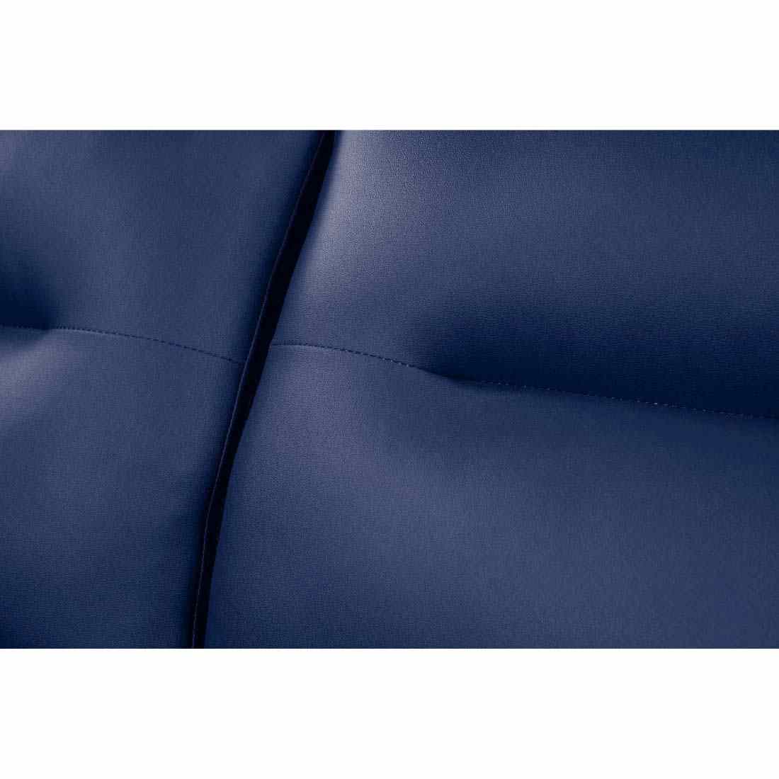 neudot Scott Sofa for Living Room |3 Persons Sofa|Premium Leatherette with Cushioned Armrest | Solid Wood Frame|3 Seater in Cobalt Blue Color