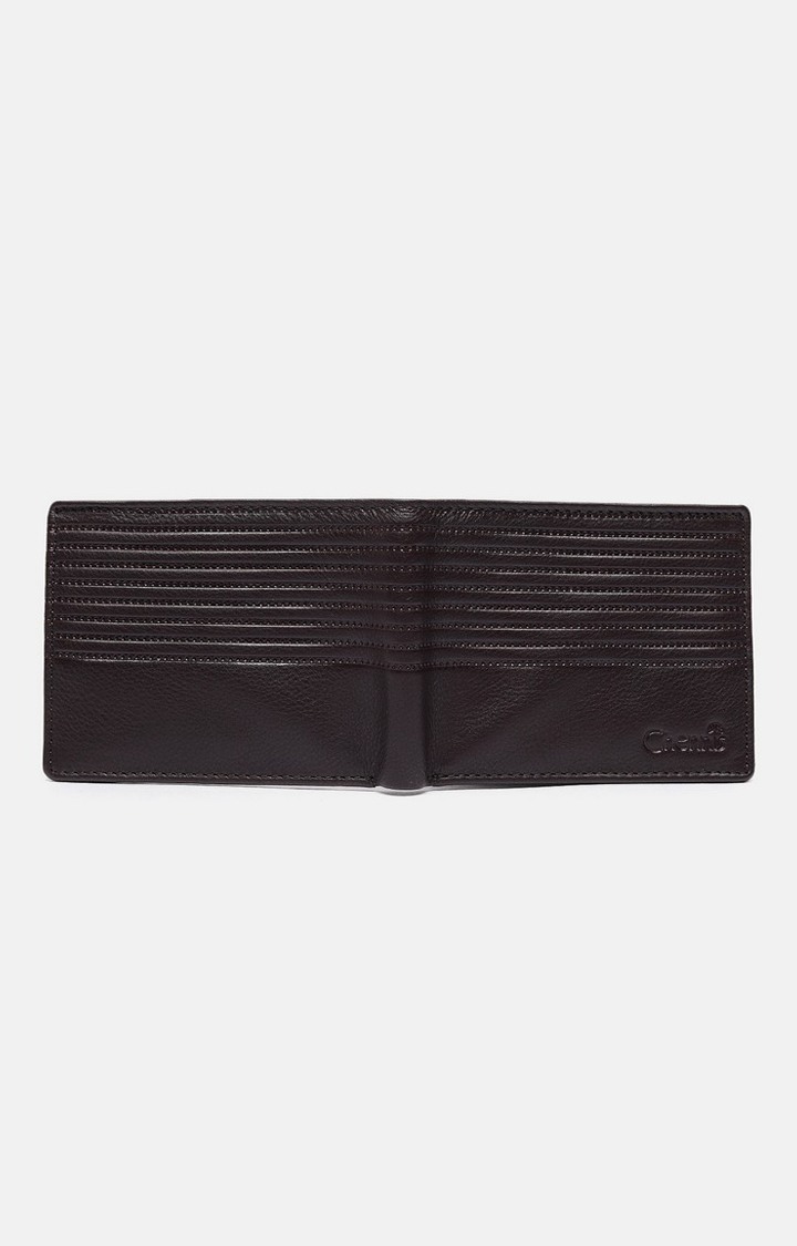 Men's Brown Leather Textured Wallet