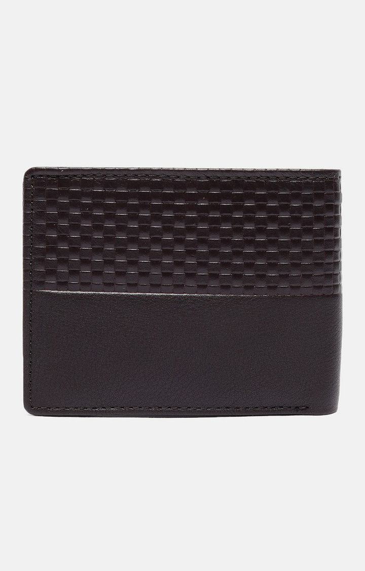 Men's Brown Leather Textured Wallet