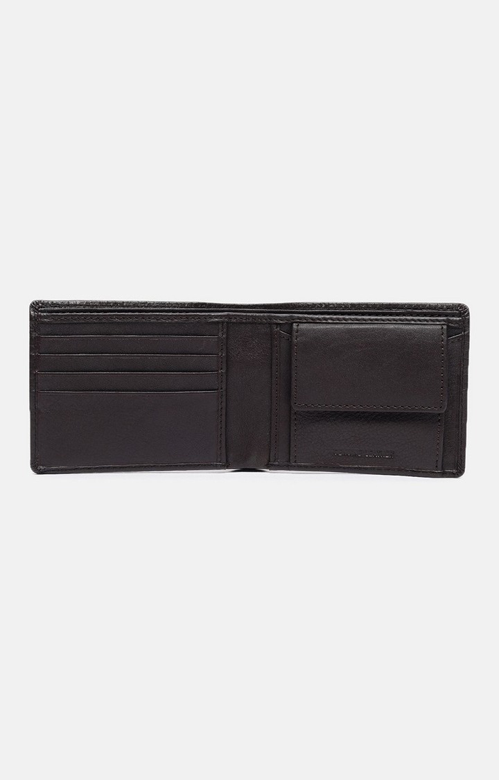 Men's Brown Leather Textured Wallet