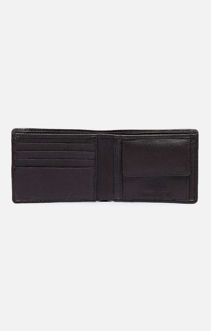 Men's Brown Leather Textured Wallet
