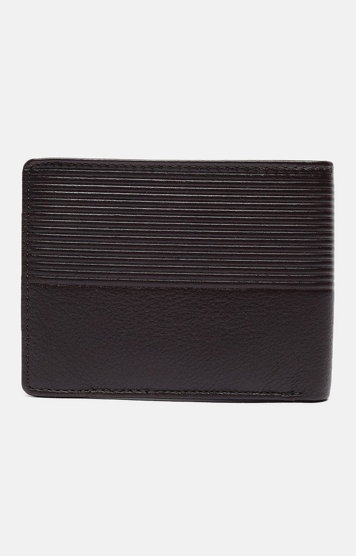 Men's Brown Leather Textured Wallet