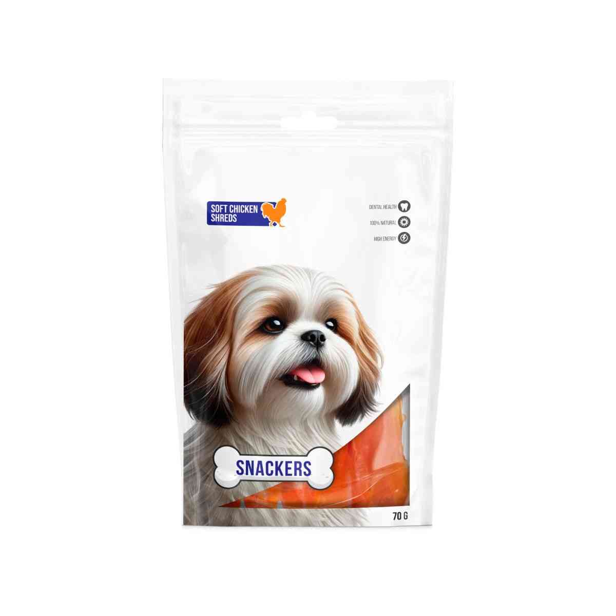 Snackers Soft Chicken Shreds Dog Treats, 70g