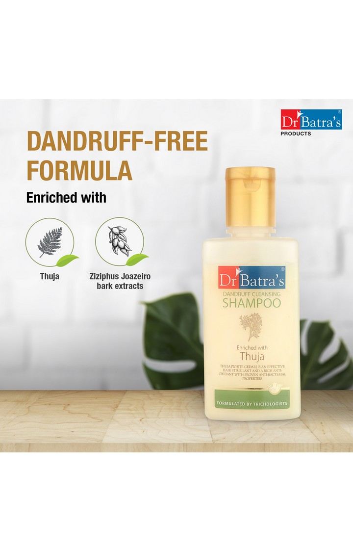 Dr Batra's Anti Dandruff Hair Serum, Conditioner - 200 ml, Hair Fall Control Oil- 200 ml, Herbal Hair Color Cream Black and Dandruff Cleansing Shampoo - 100 ml