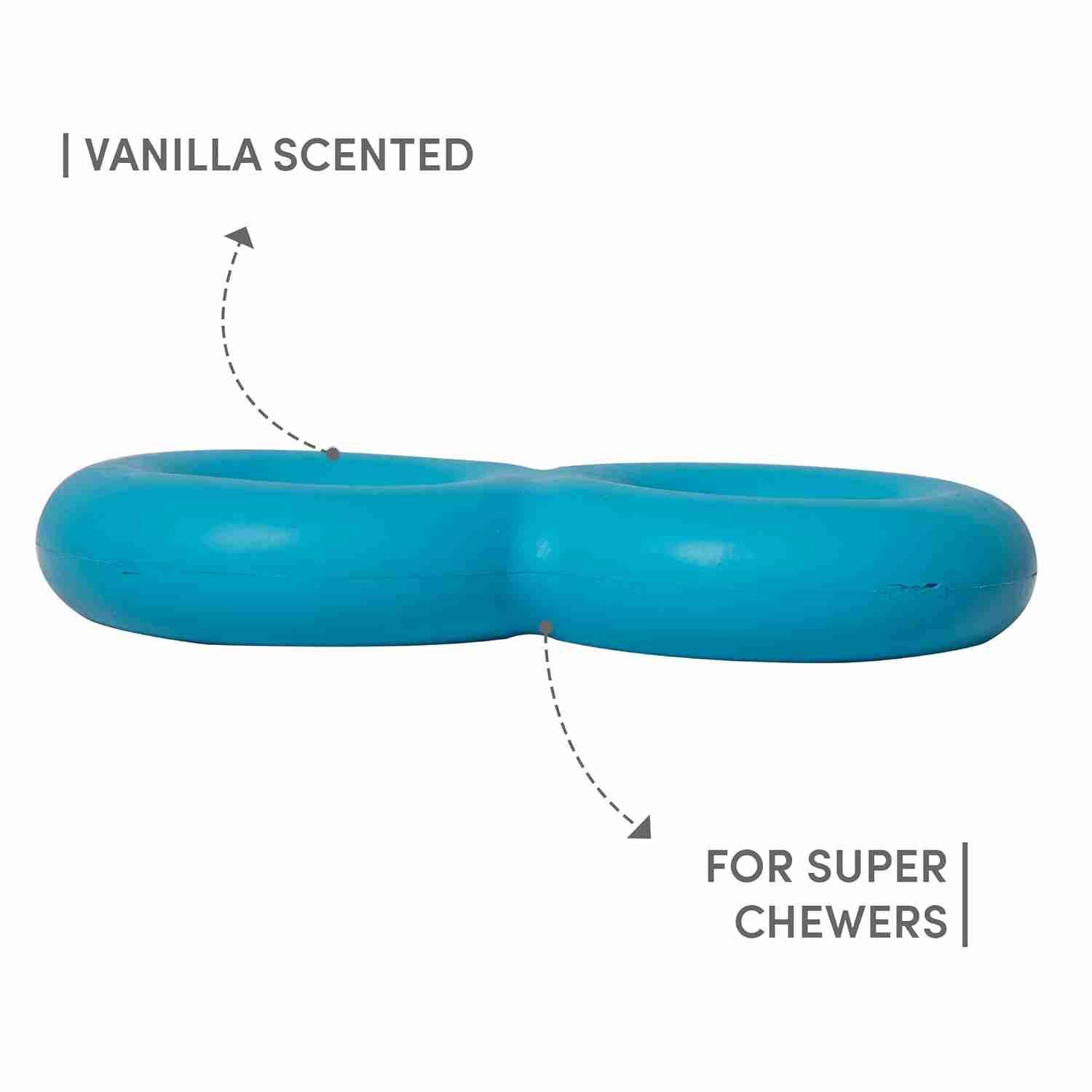 Barkbutler Crazy Eight Dog Toy, Blue