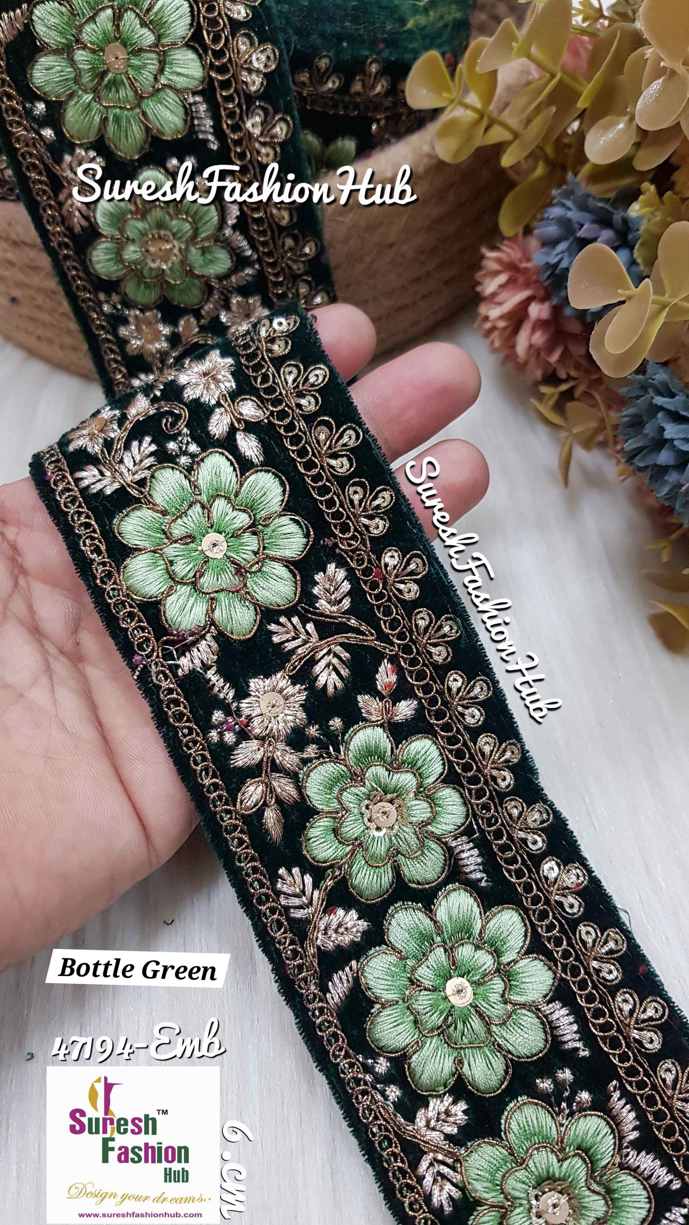 Certainly! Here are some ALT text suggestions that incorporate a variety of keywords to help improve your visibility on Google:  1. "Navratri Banarasi Laces - Traditional Indian Festive Laces" 2. "Golden Silver Banarasi Lace - Elegant Metallic Trims for Garments" 3. "Cutwork Banarasi Laces - Intricate Openwork Designs"