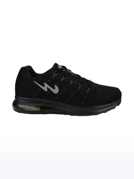 Campus Shoes | Boys Black PERIS Running Shoes 1