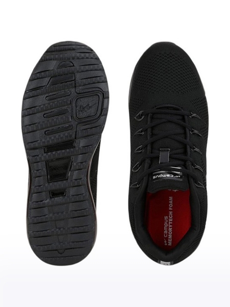 Campus Shoes | Boys Black PERIS Running Shoes 2