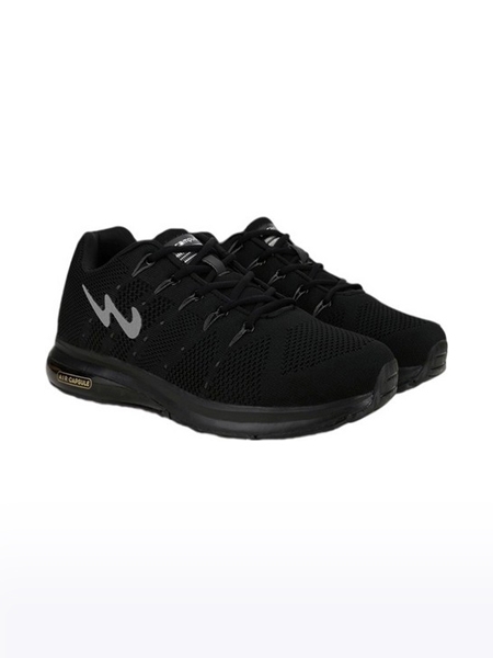 Campus Shoes | Boys Black PERIS Running Shoes 0