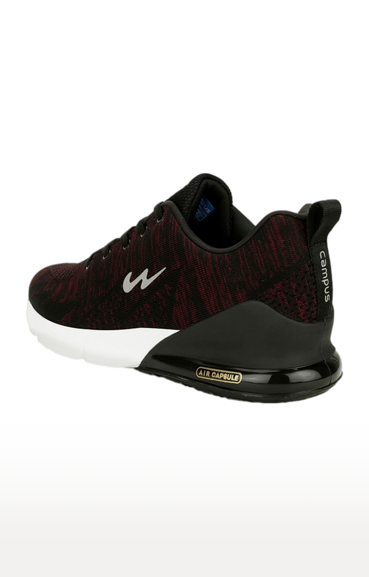 Campus Shoes | Corolla Black and Red Outdoor Sport Shoe 2