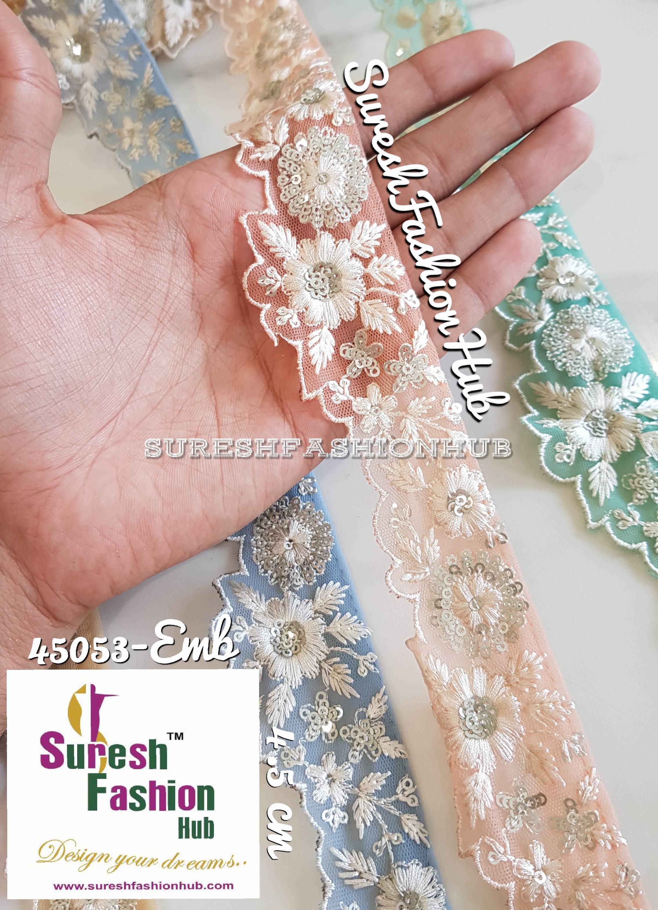 Flower clearance embroidered mesh