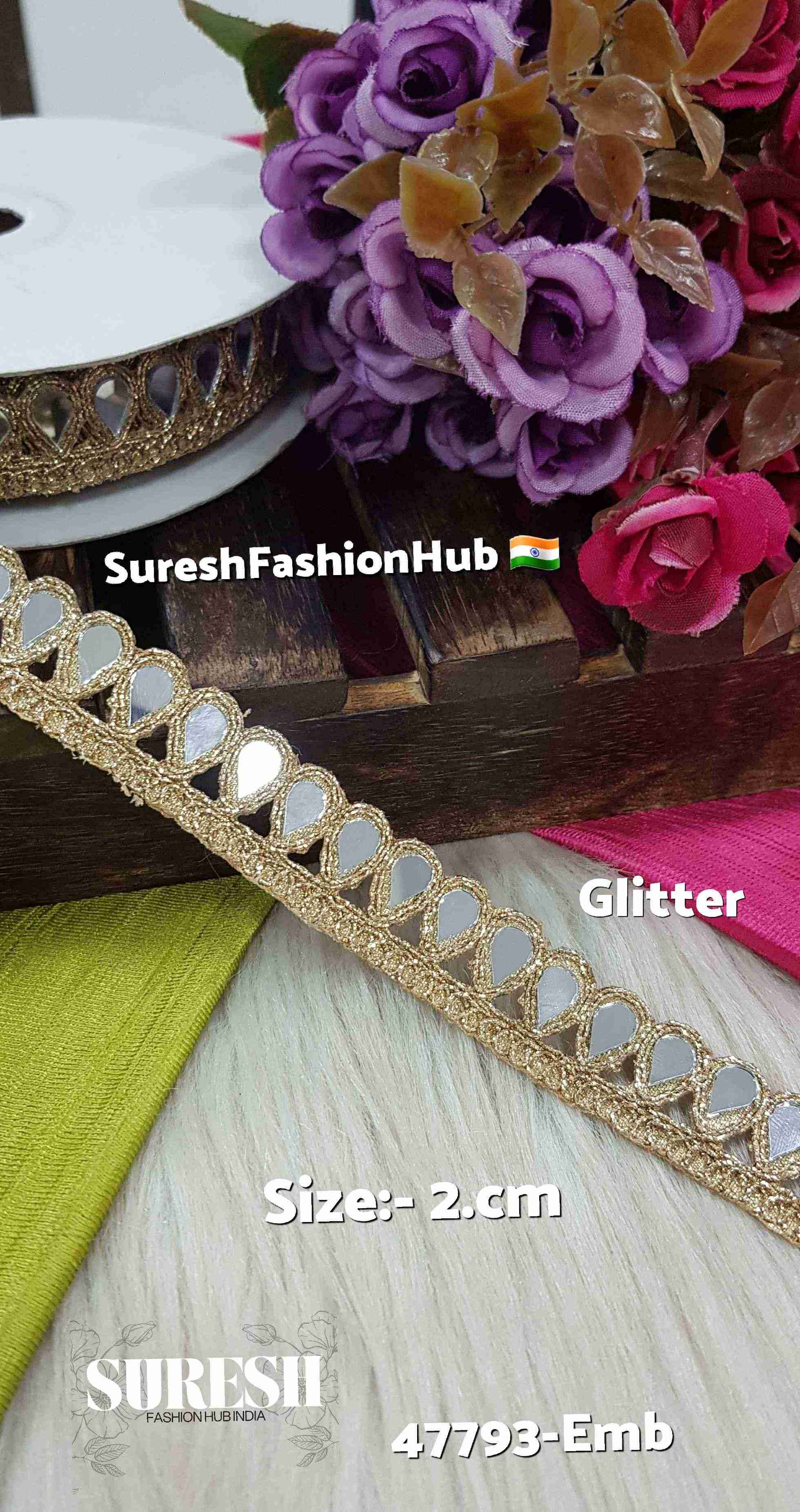 Glitter Drop Aura Mirror Lace – 47793-Emb