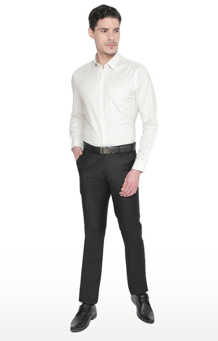 Buy J. HAMPSTEAD Cotton Slim Fit Solid Formal Trouser for Men (Khaki, 30)  (J8199B) at Amazon.in
