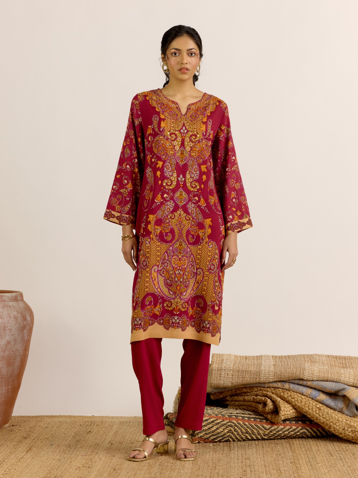 Maroon Dandelion Suit Set