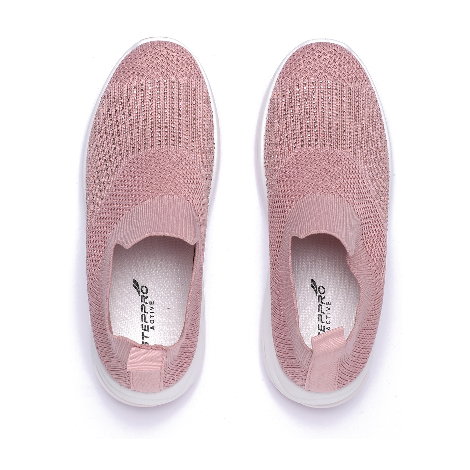 Women Breathable Slip-On Knit Sneakers Pink