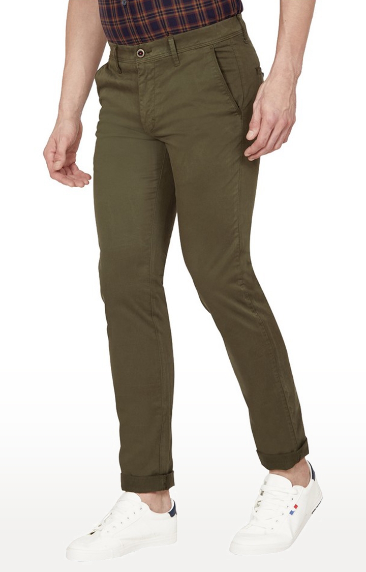 Buy Oxemberg Navy Slim Fit Checks Trousers for Men Online @ Tata CLiQ