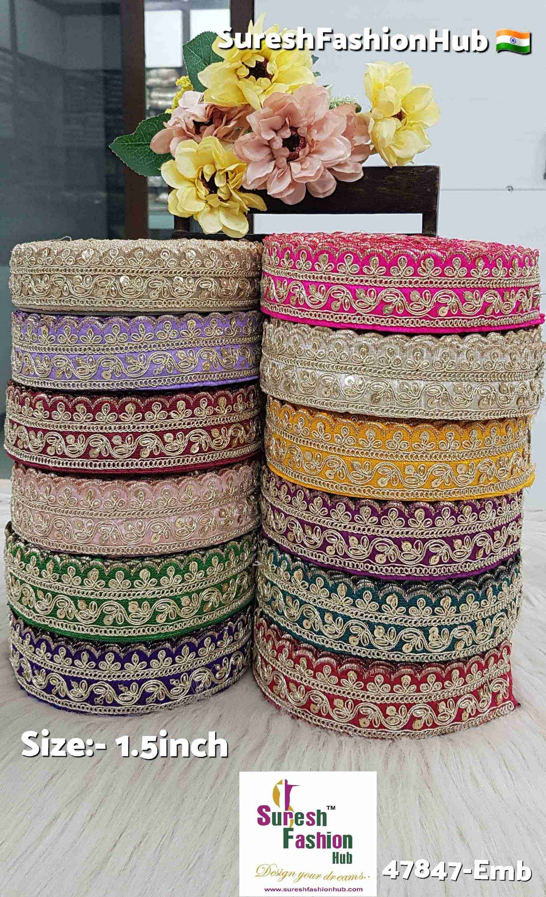 Maharani Pearl Dori Sequence Lace