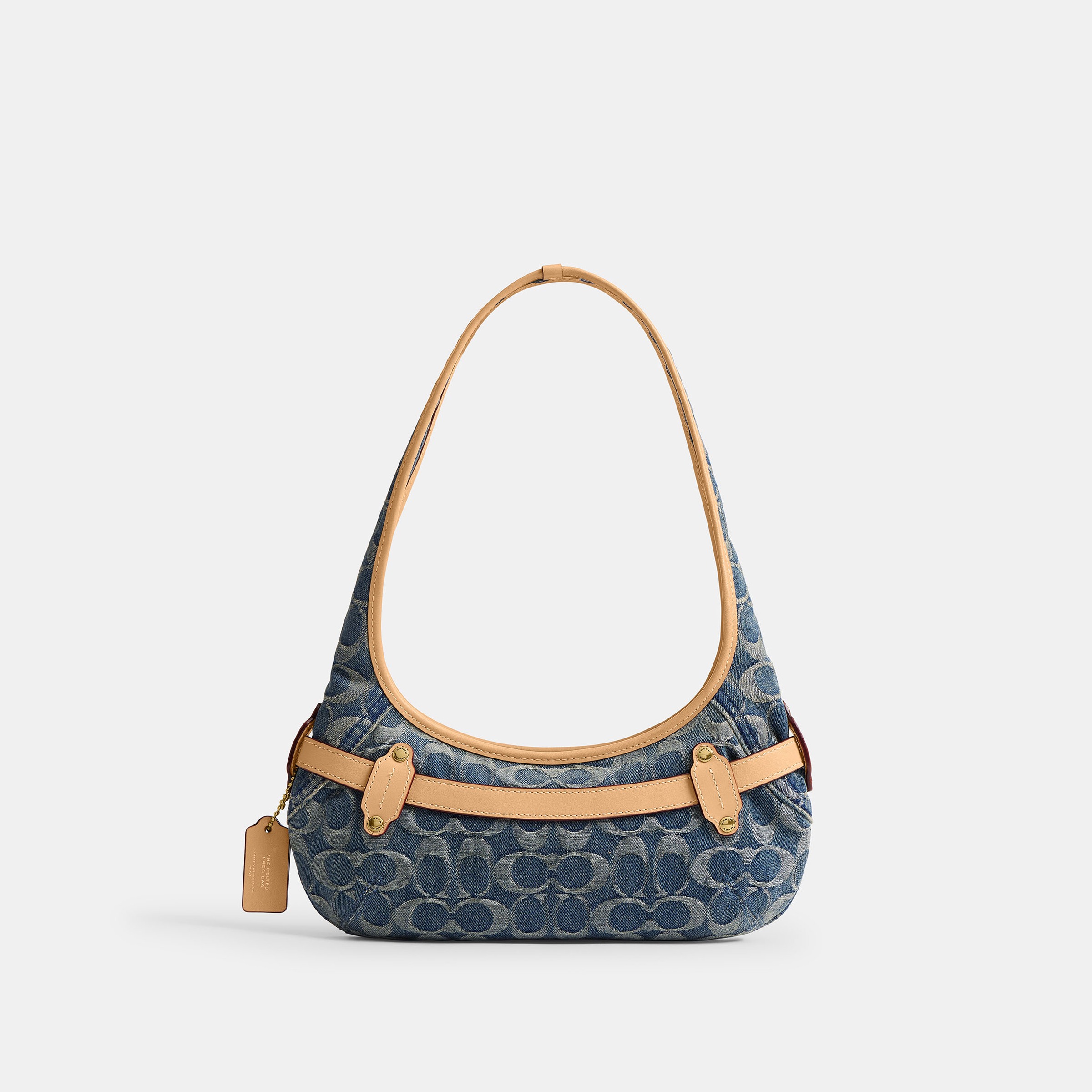 Belted Ergo Shoulder Bag 26 In Signature Regenerative Cotton Denim