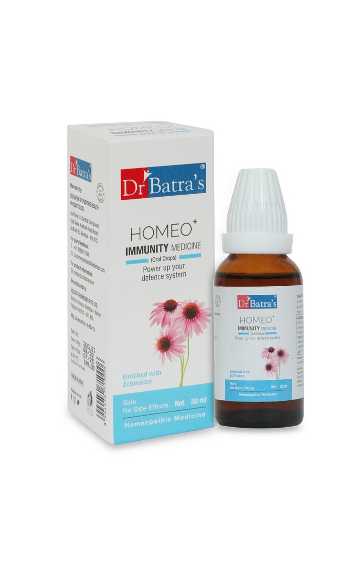 Dr Batra's | Dr Batra's Homeo+ Immunity Medicine Oral Drops|Scientific & Natural |Stay Home, Stay Safe - 30 ml (Family Pack of 5) 2