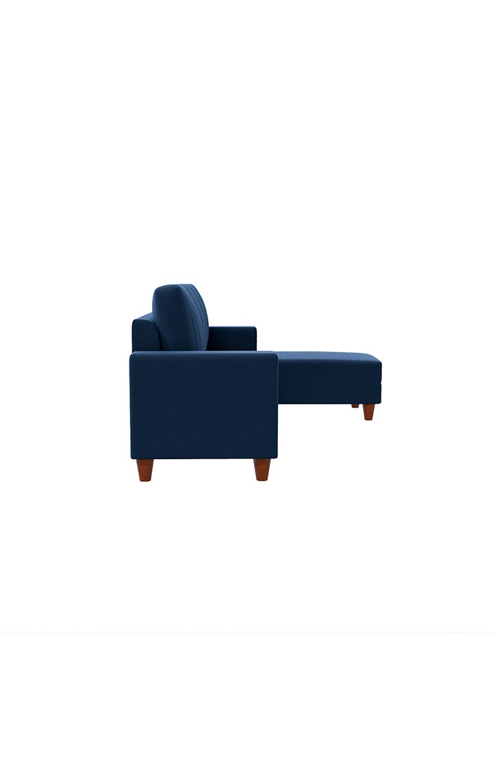 neudot Roman LHS Sectional Sofa for Living Room |6 Person Sofa|Premium Fabric with Cushioned Armrest | Solid Wood Frame|6 Seater in Cobalt Blue Color