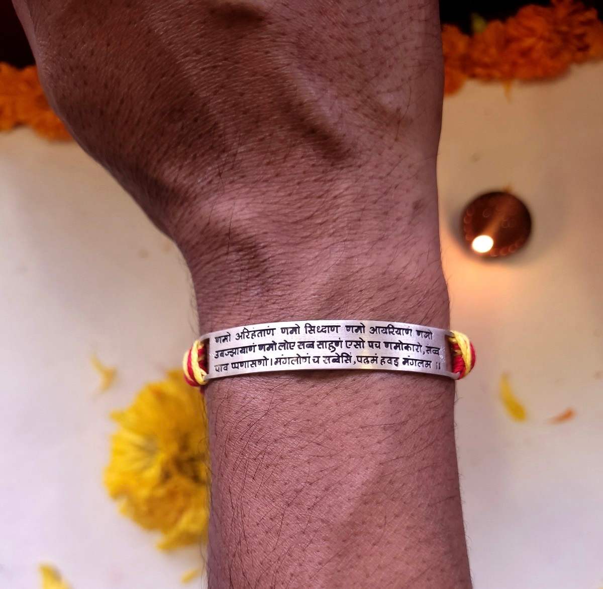 92.7 Silver Pair of Navkar Mantra