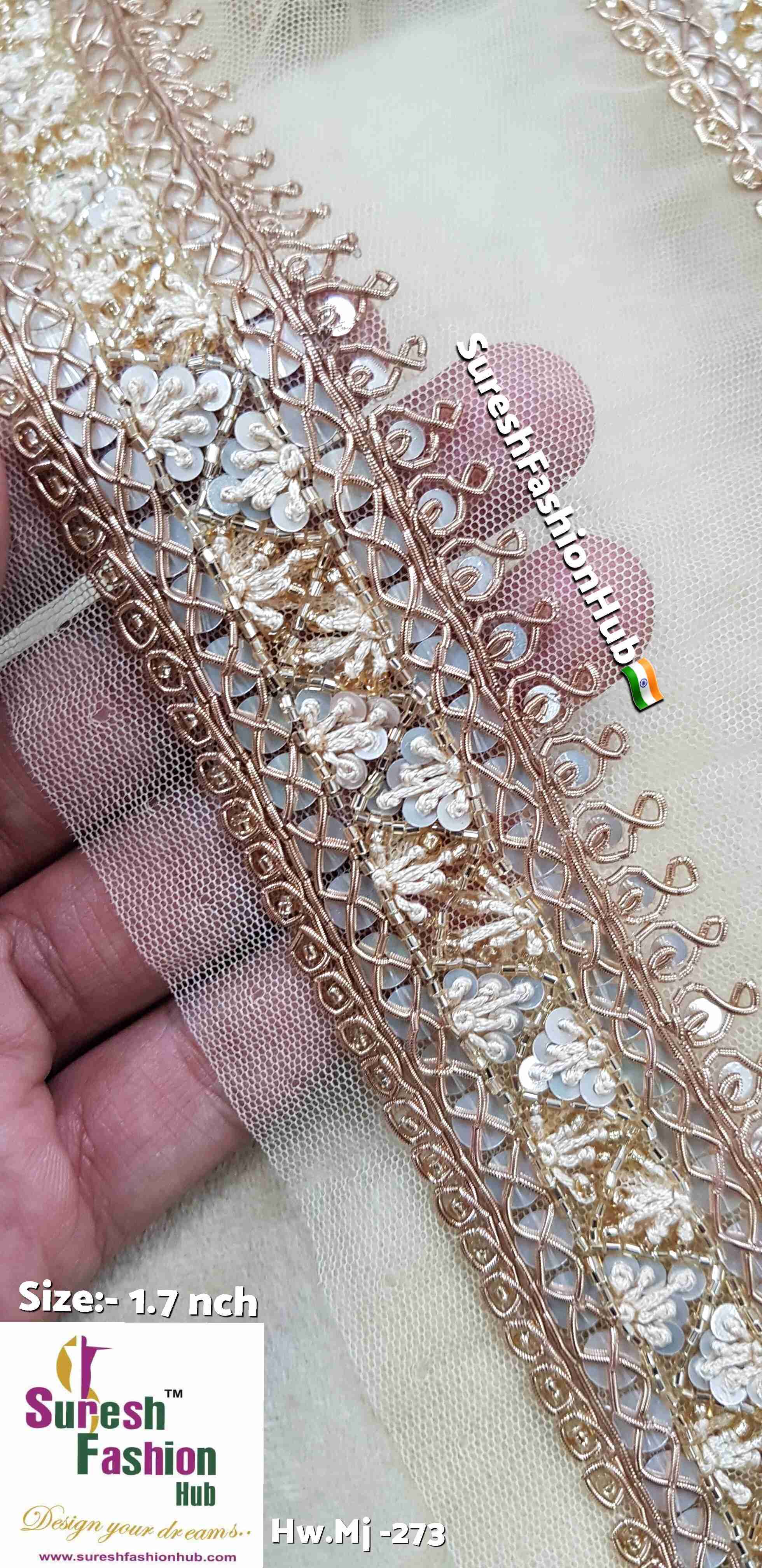 Sabyasachi-Inspired Cream Knot Elegance Lace