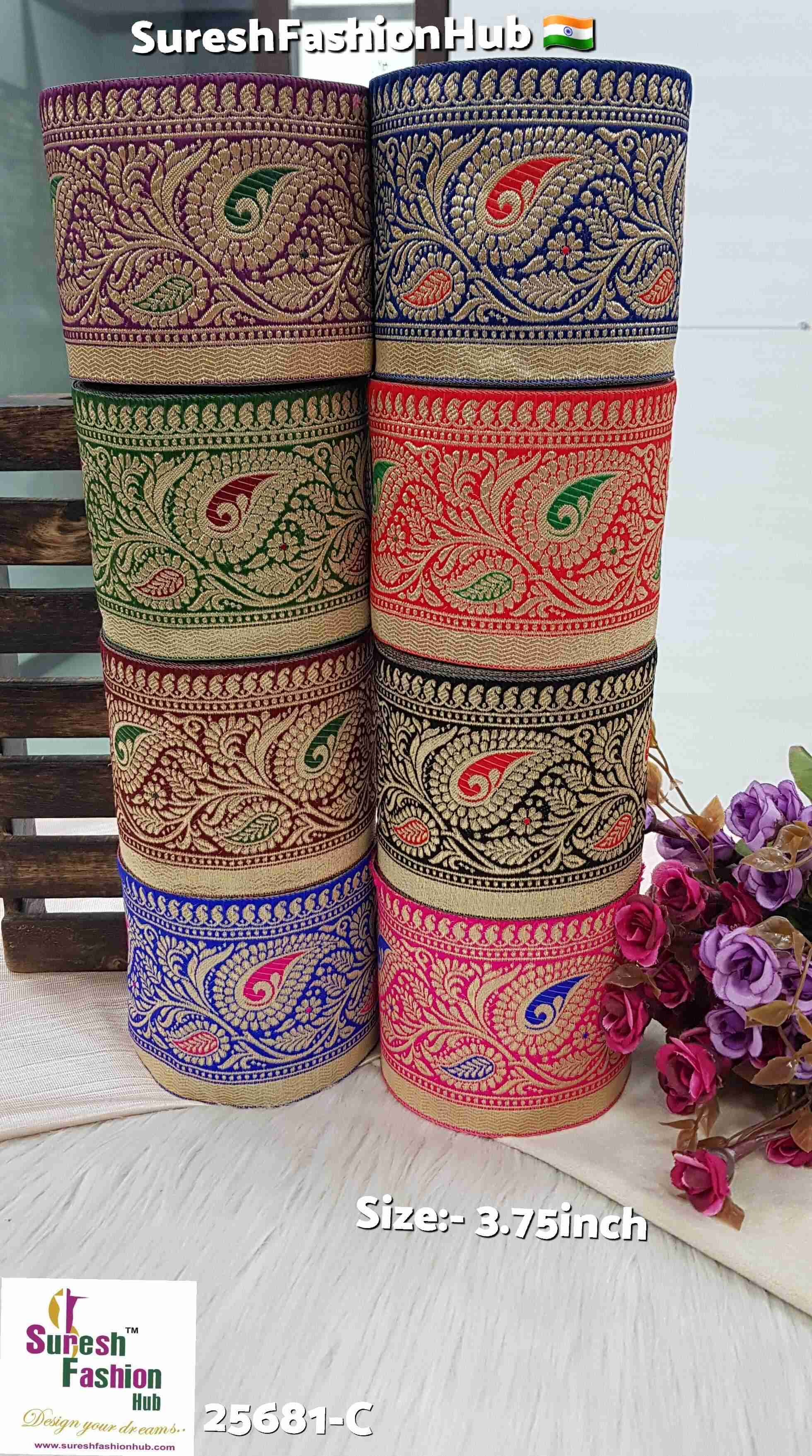 Bottle Green Keri & Floral Banarasi Lace
