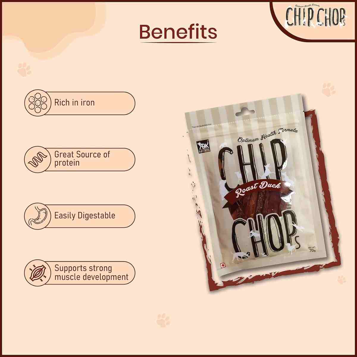 Chip Chops Roast Duck Strips Dog Treat