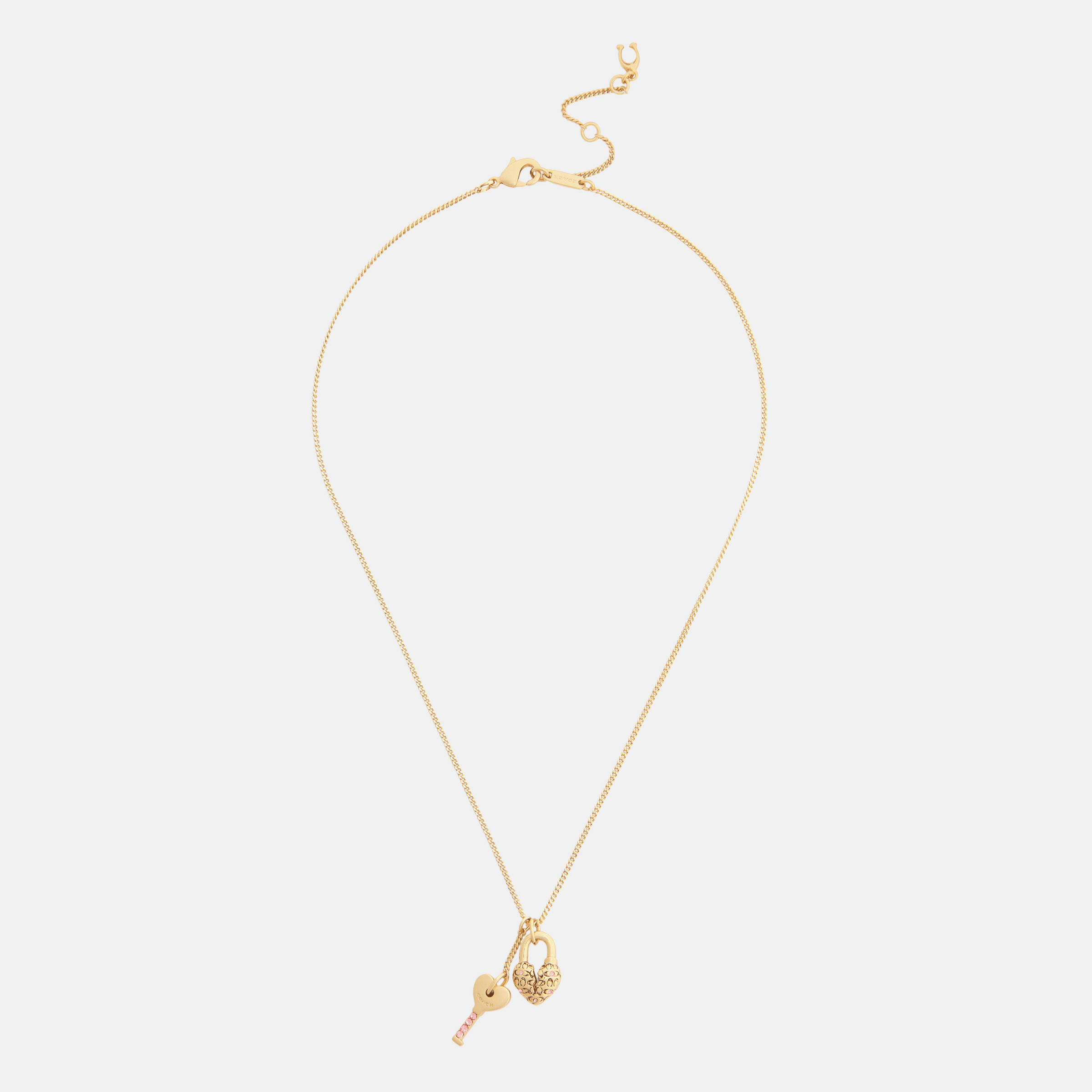 Charming Charms Signature Padlock & Key Pendant Necklace