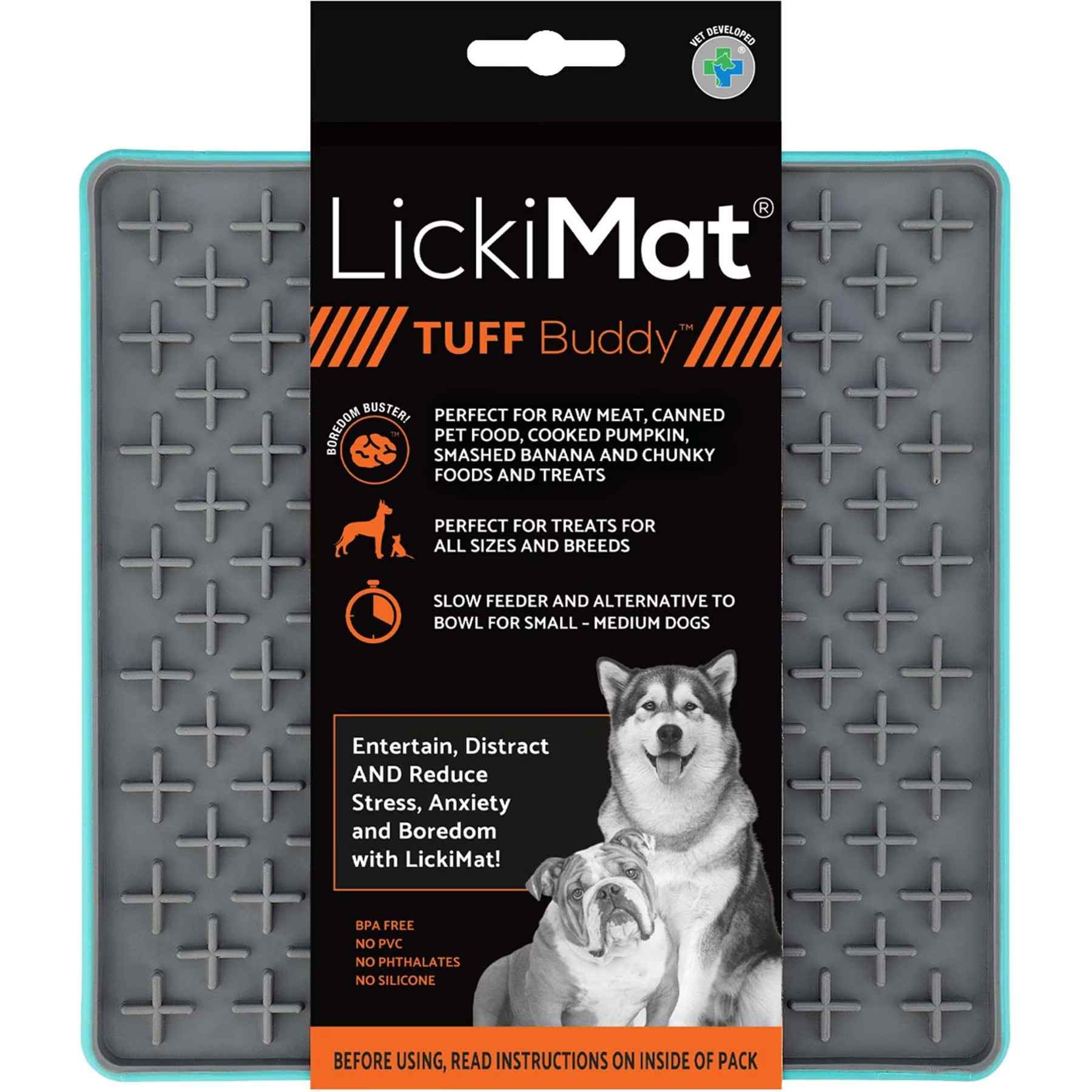 LickiMat Buddy Tuff for Dog Slow Feeder, Turquoise