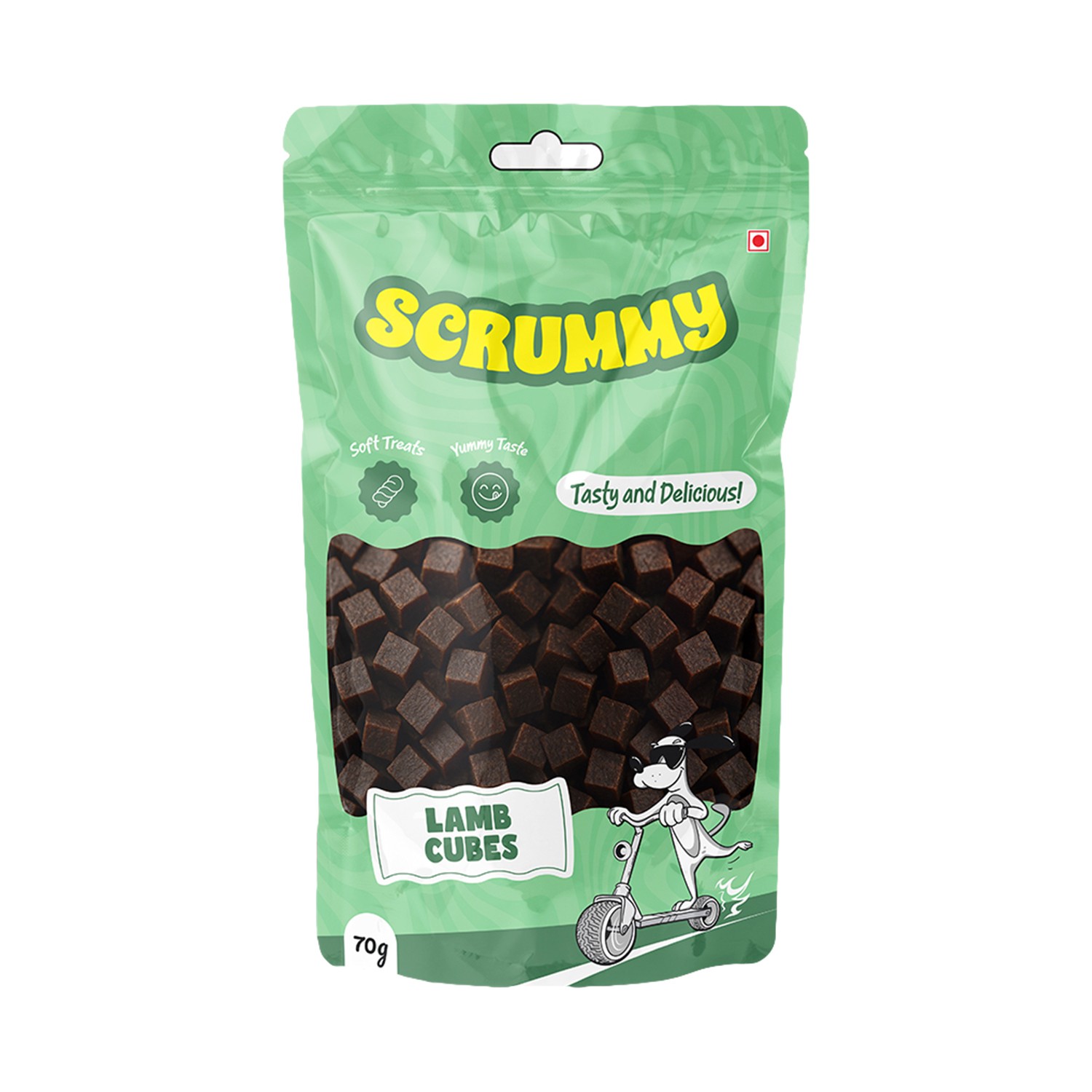 Scrummy Lamb Cubes Dog Treats 70g