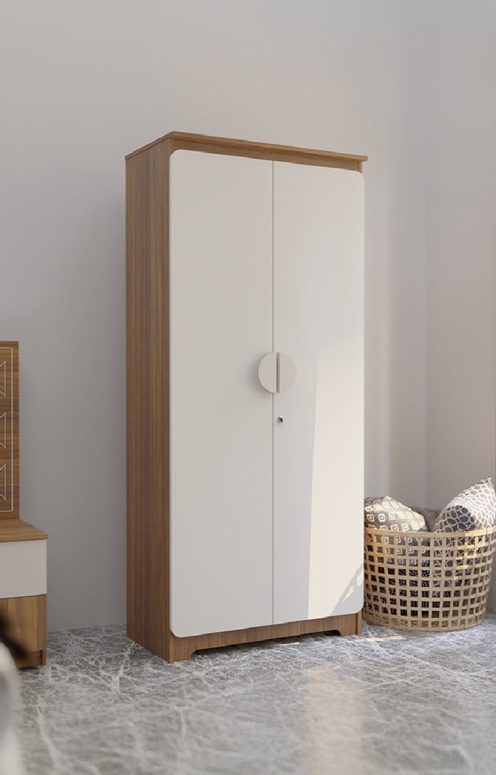 Astona 2 Door Wardrobe - Leon Teak Finish