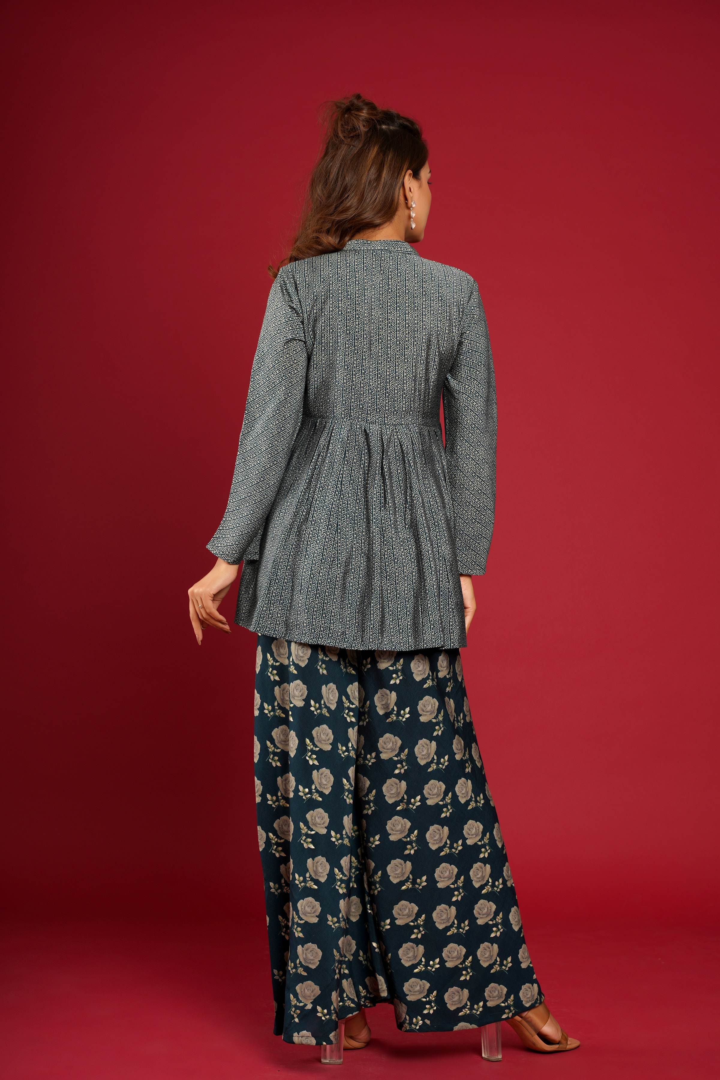 Teal Floral Co-Ord Set