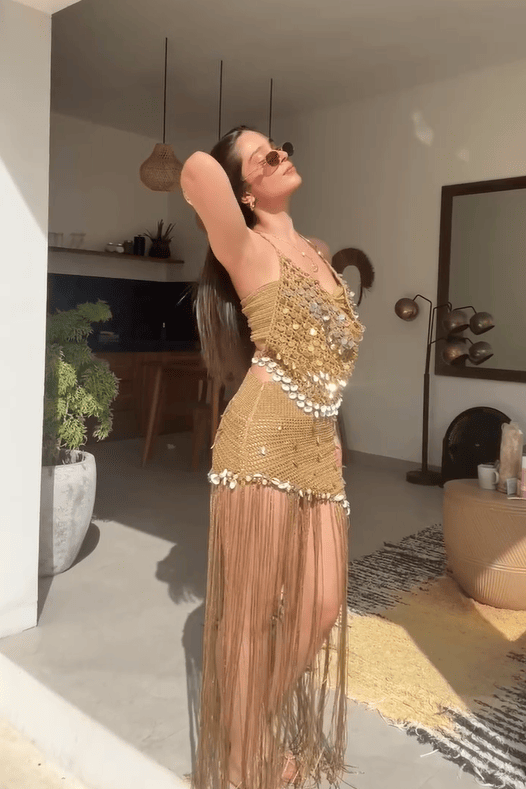 Tropical Breeze Fringe Skirt