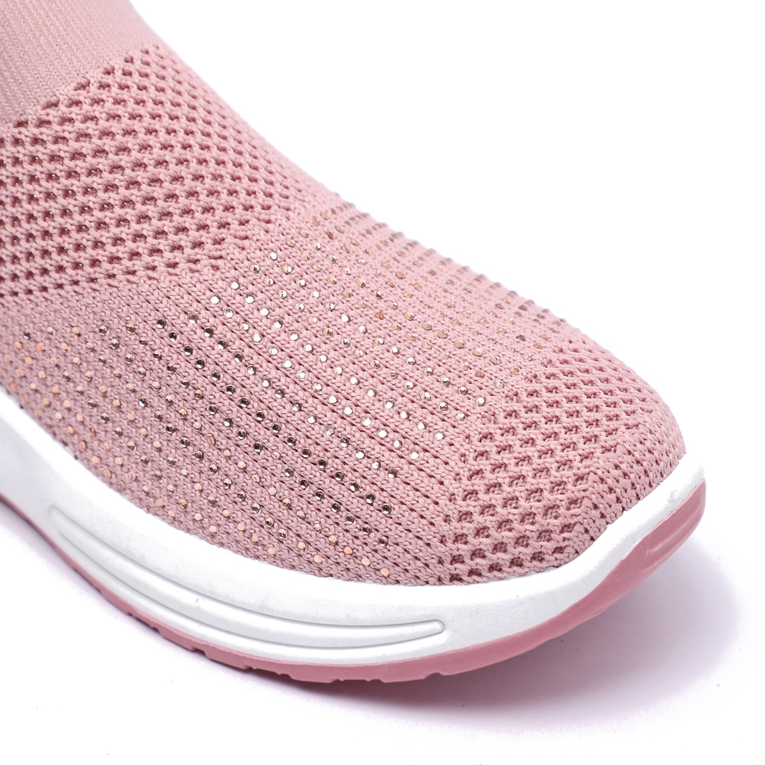Women Breathable Slip-On Knit Sneakers Pink