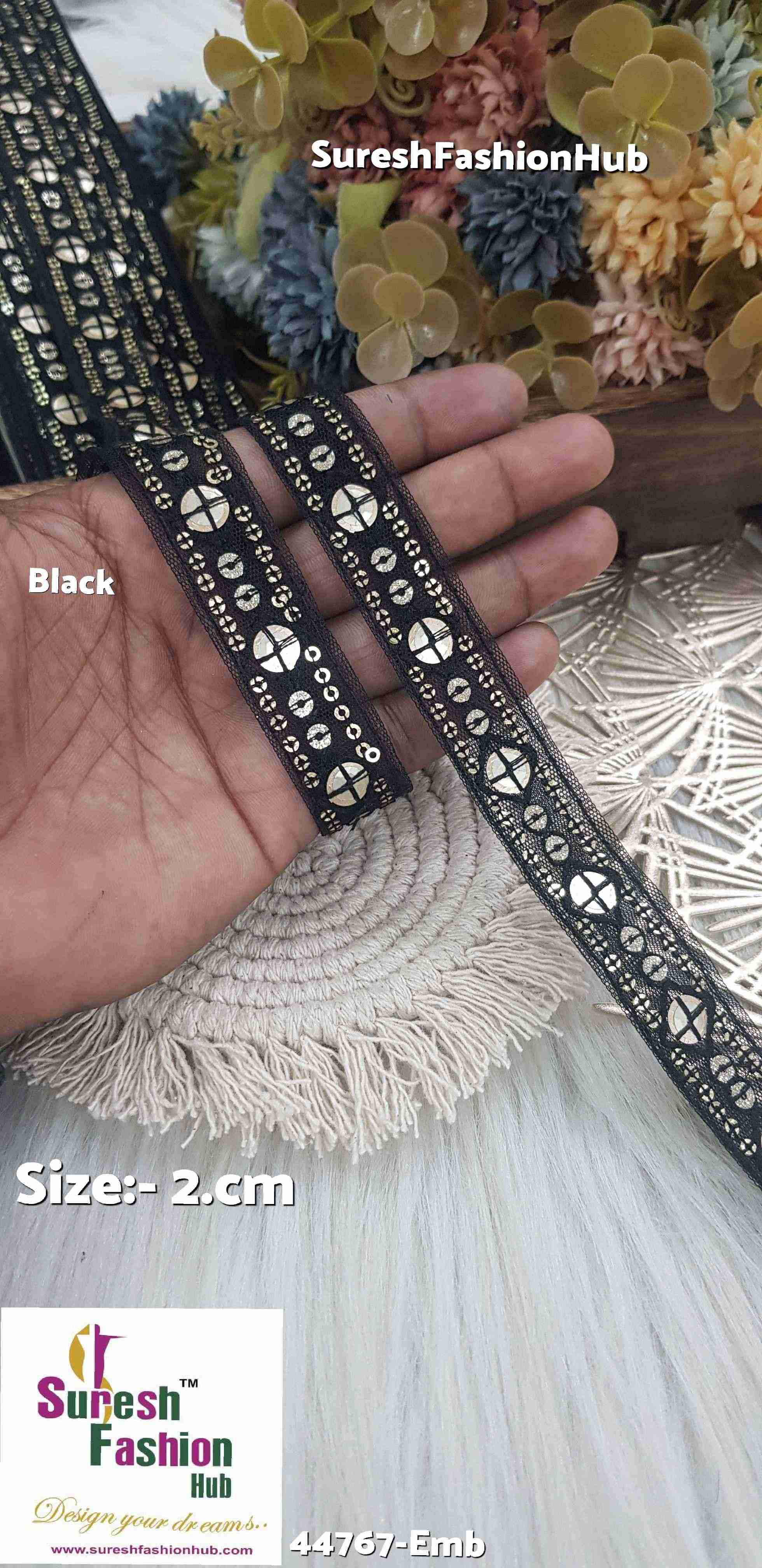 Black Net Embroidered Lace