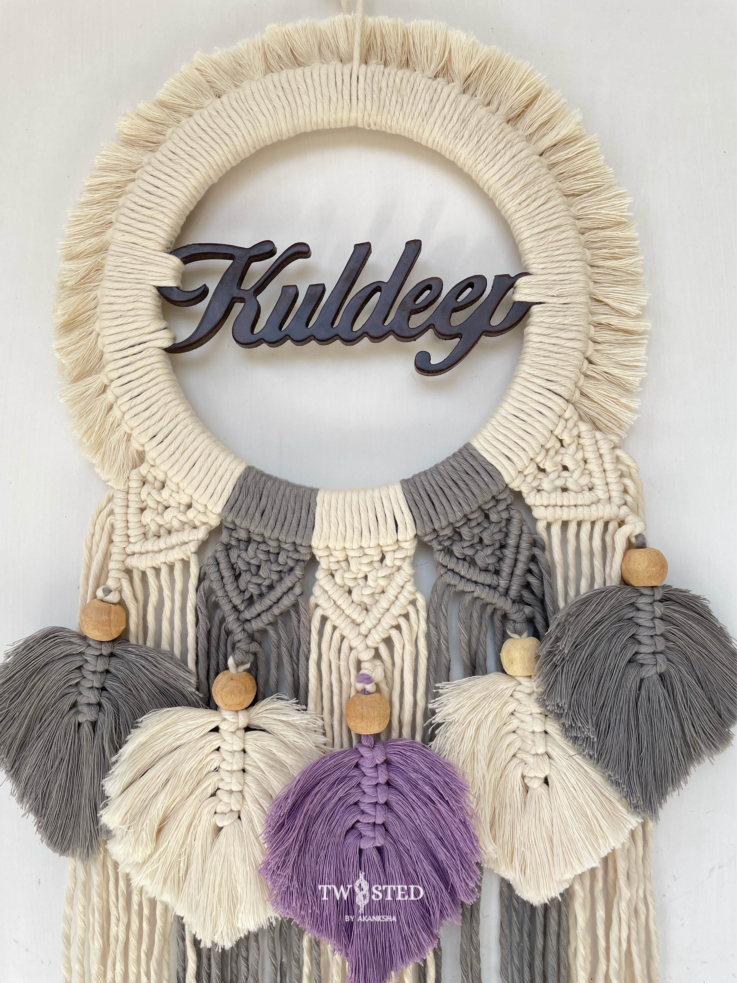 Triple Colored Dreamcatcher with Name personalisation