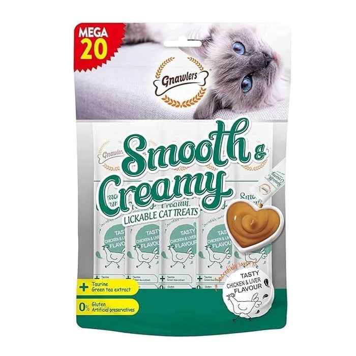 Gnawlers Creamy Treats Tubes Chicken and Liver For Cats Pack of 20