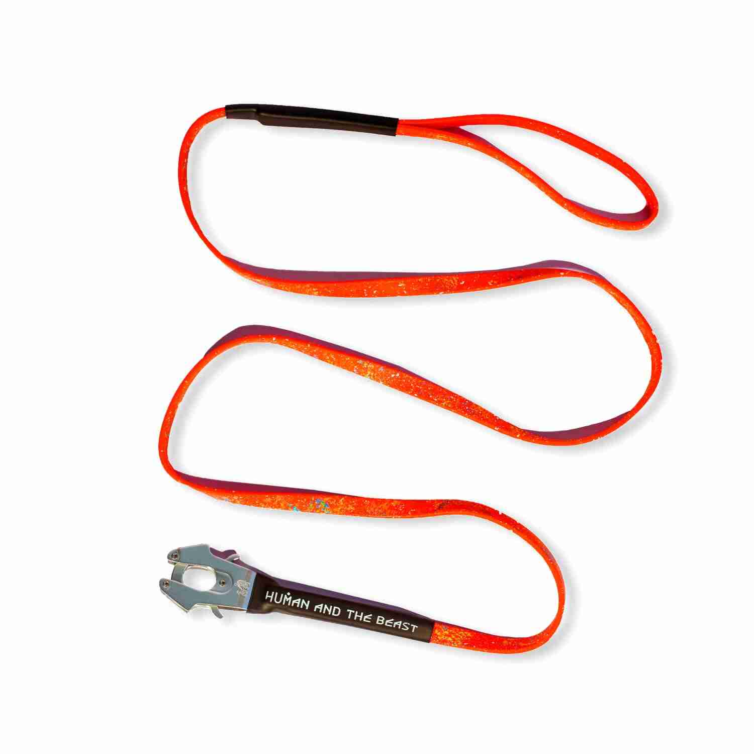 Human and the Beast The Super Leash with 6ft Length (Hunter Orange, Sliver Clip)