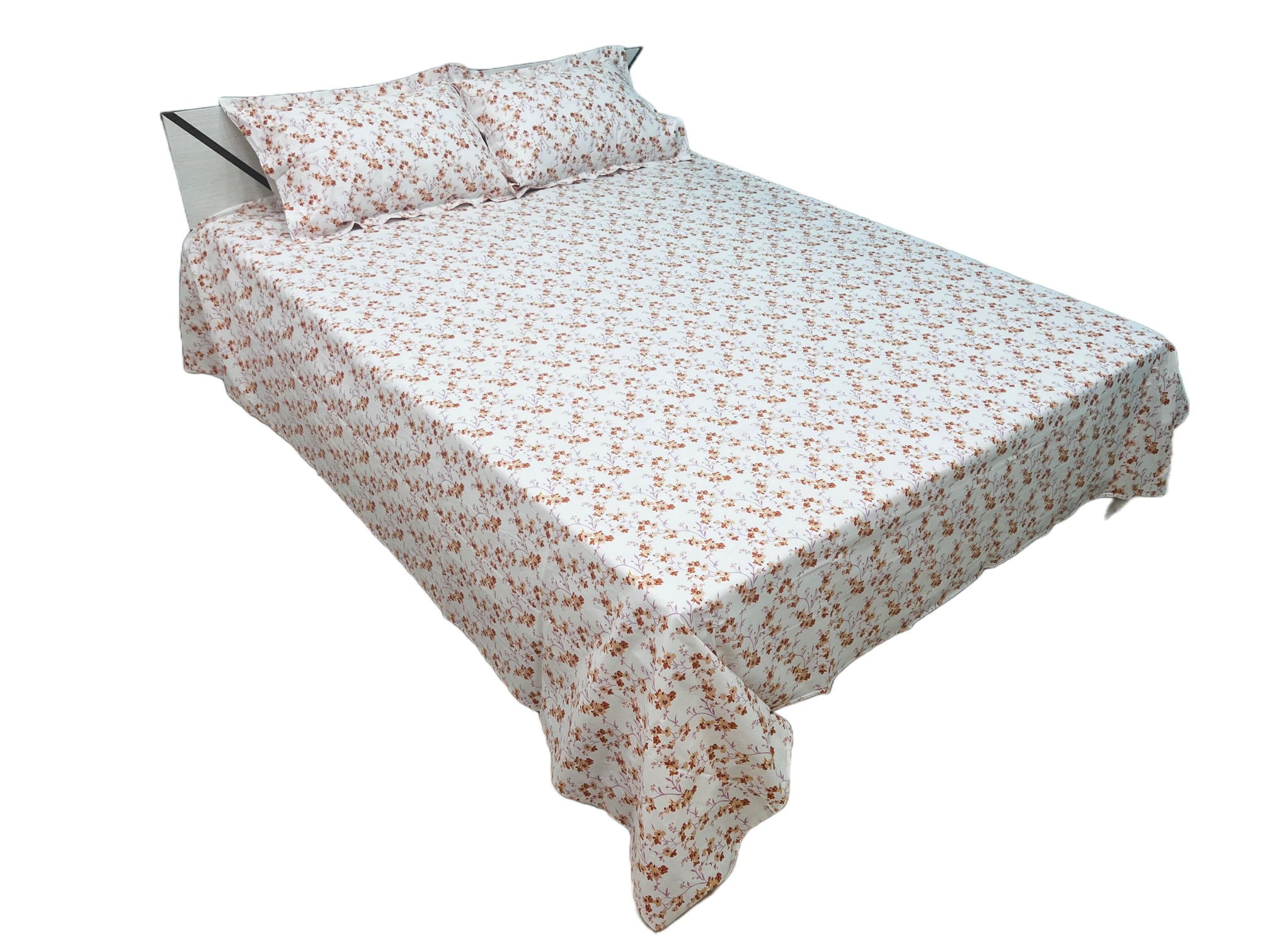 Boria Bistar | Boria Bistar Pure Cotton Printed Bedsheet with Pillow Cover|1
