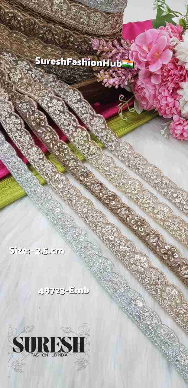 Gold Luminous Vine Lace – 48723-EMB